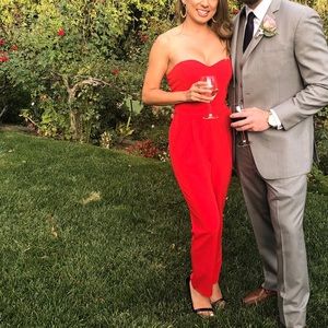 Express Strapless Sweetheart Neck Romper